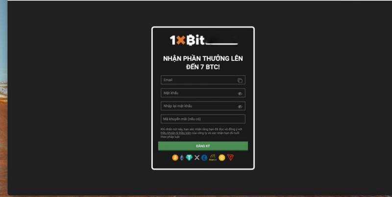 Đăng ký 2 Thủ tục mở tài khoản 1XBIT